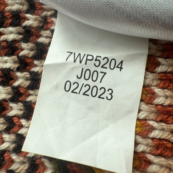 Lucky Brand Size L Multicolor Aztec Inspired Open Front Knit Cardigan Sweater - Picture 9 of 16